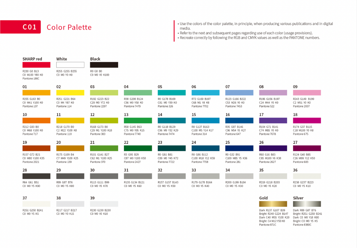 Sharp color primary palette image